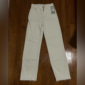 H&M High Waisted White Mom Jeans